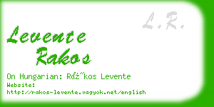 levente rakos business card